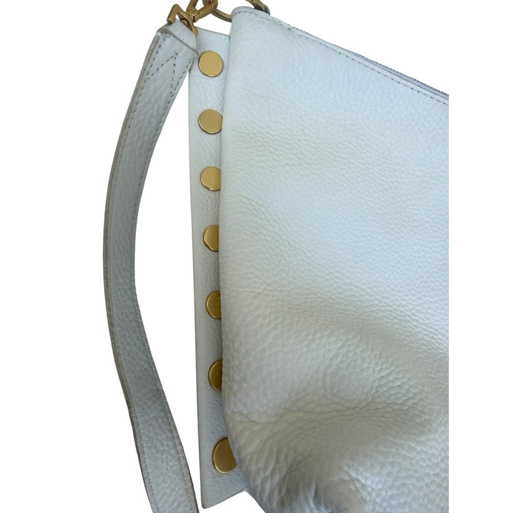Hammitt Mr. G Large White Pebbled Leather Bag Gold Rivets Red Interior Rare - Picture 13 of 16
